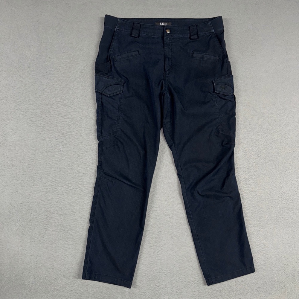 5.11 Tactical Icon Pants Mens 36x30 Navy Blue Cargo Ripstop Work Outdoor Utility